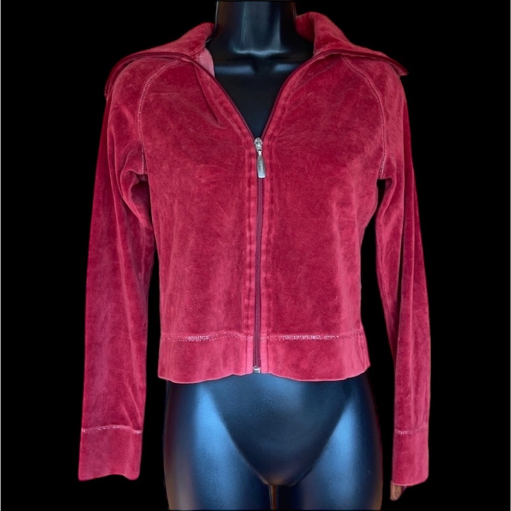 Esprit velour track jacket size small